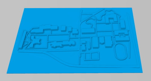 Edited STL file of the printed map of the Schloss-Schule Ilvesheim