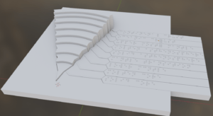 A base where different layers with some tags in Braille to relate