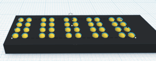 5 Braille cells that are no longer grouped
