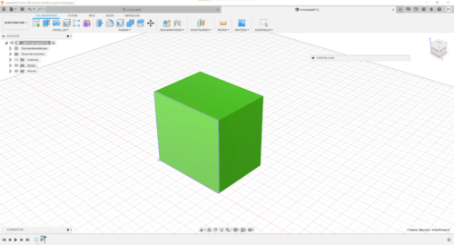 cuboid in the middle of the working area