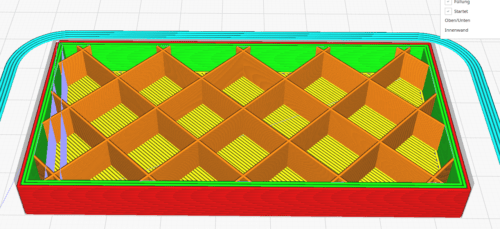 Sliced cuboids with infill. This lies on a relatively large side surface.