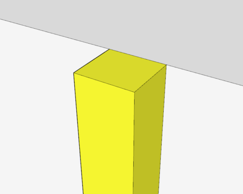 Raised line on a cuboid