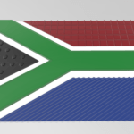 taktile Flagge von Südafrika
