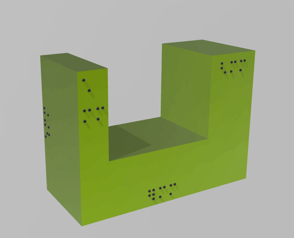 Composite body of cuboids 12