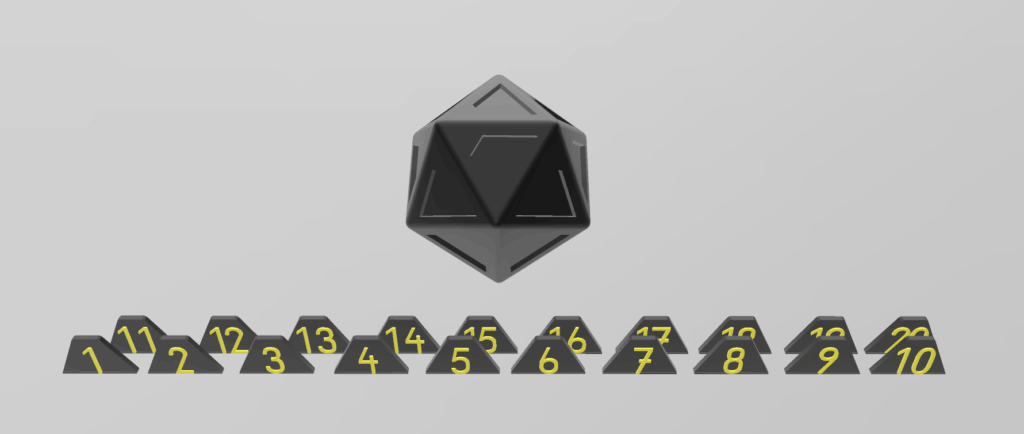 20 Sided Dice (normal font)