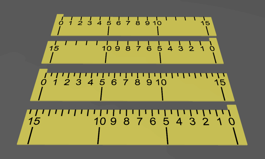 Lineal 15 cm für hochgradig sehbehinderte Schüler – ruler for visual impaired