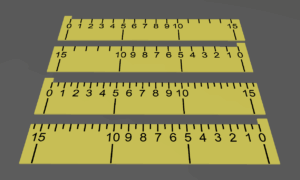 Lineal 15 cm für hochgradig sehbehinderte Schüler – ruler for visual impaired
