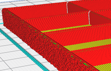 Cura view of sliced Fuzzy Skin