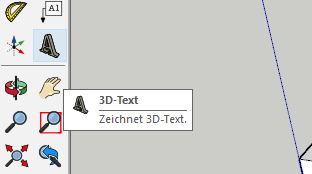 insert 3d text (left menü)