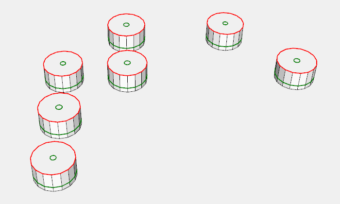 click on each cylinder